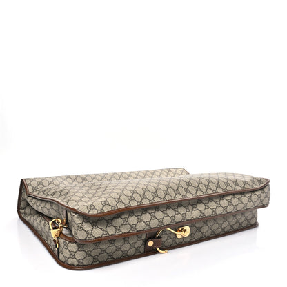 Gucci GG Supreme Monogram Azalea Calfskin Retro Interlocking G Garment Bag Beige Ebony Brown Sugar 3 of 9