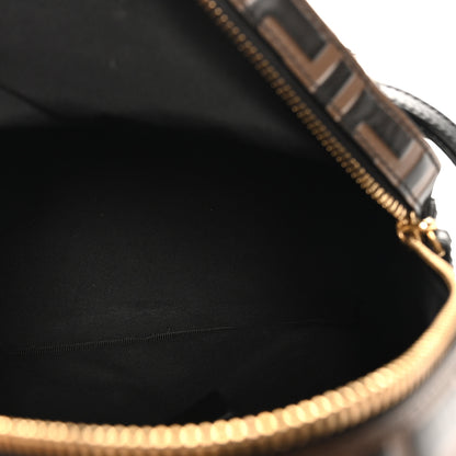 Fendi Vitello Bi-Color FF 1974 Embossed Mini Backpack Maya Black 5 of 11