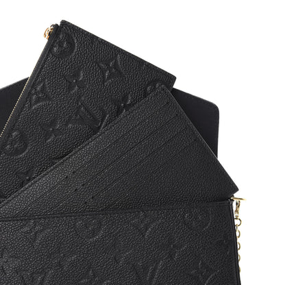 Louis Vuitton Empreinte Pochette Felicie Chain Wallet Black 10 of 11