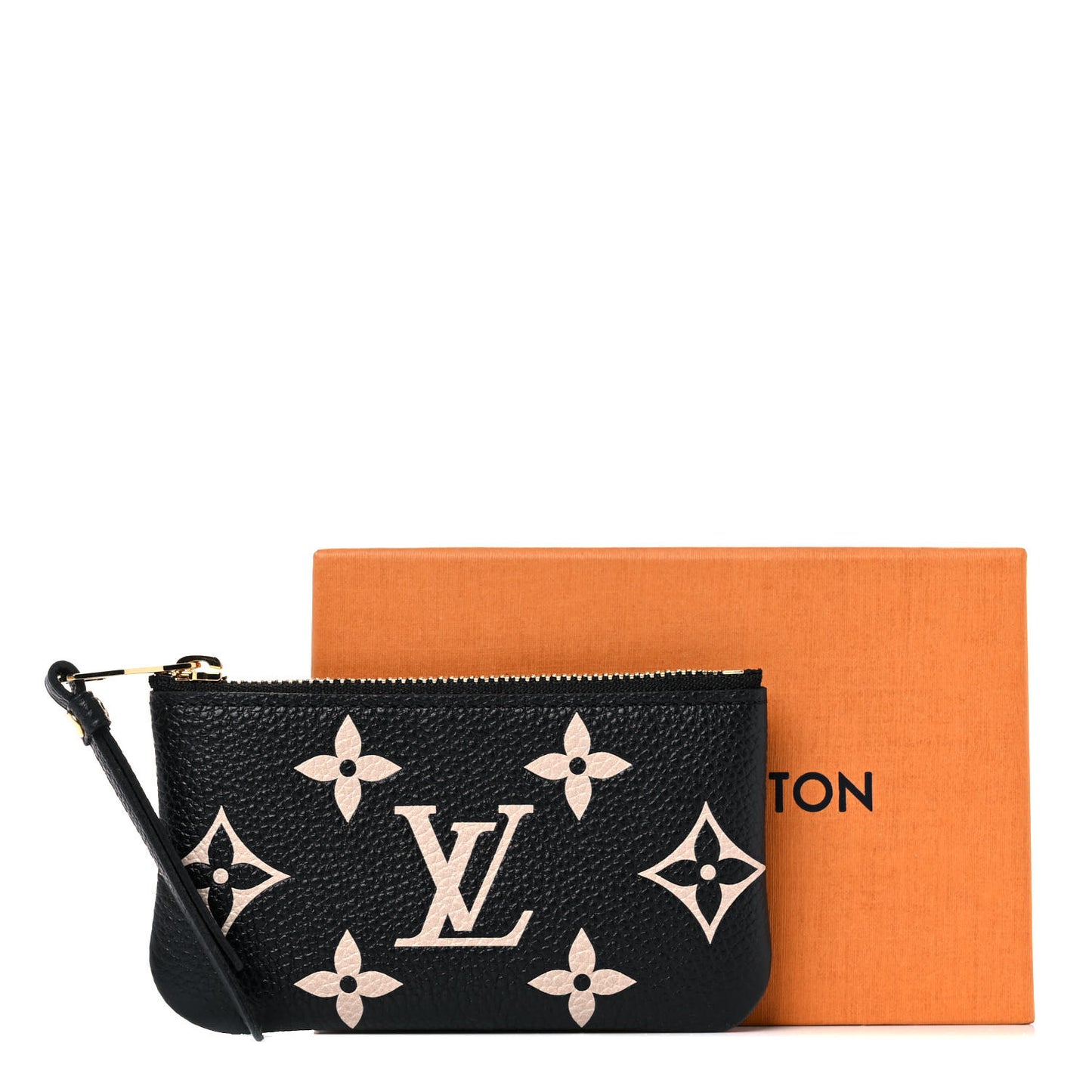 Empreinte Monogram Giant Key Pouch Black Beige