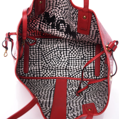 MCM Visetos Medium Liz Reversible Shopper Tote Ruby Red 12 of 14