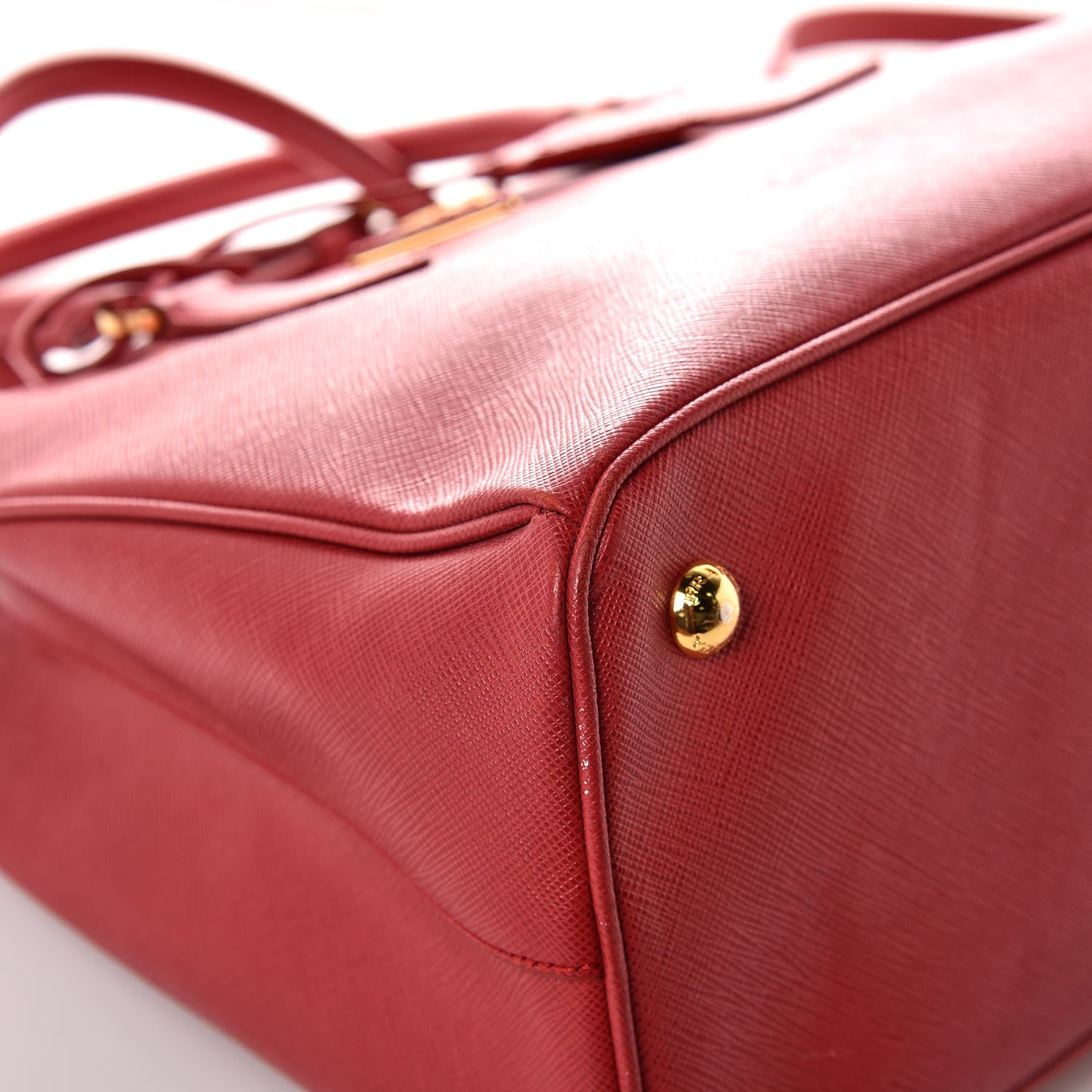 Prada Saffiano Lux Medium Tote Fuoco 12 of 14