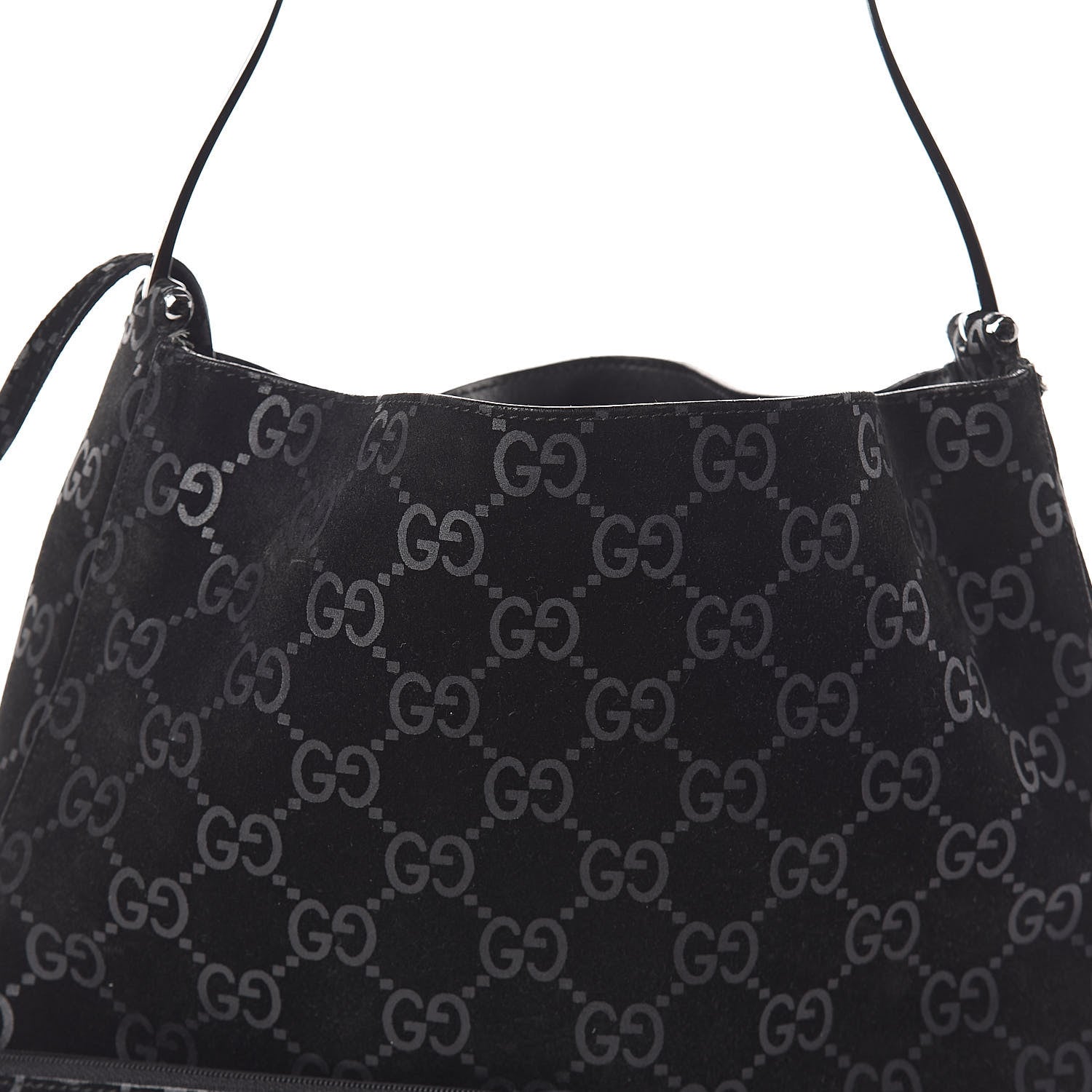 Gucci Suede Guccissima Hobo Black 7 of 10