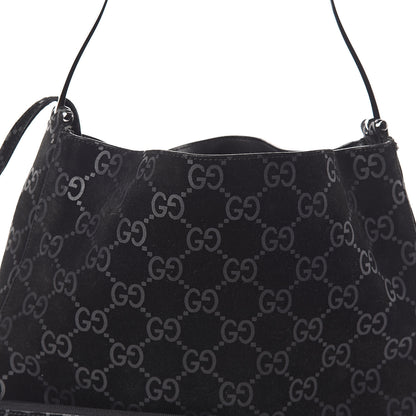 Gucci Suede Guccissima Hobo Black 7 of 10
