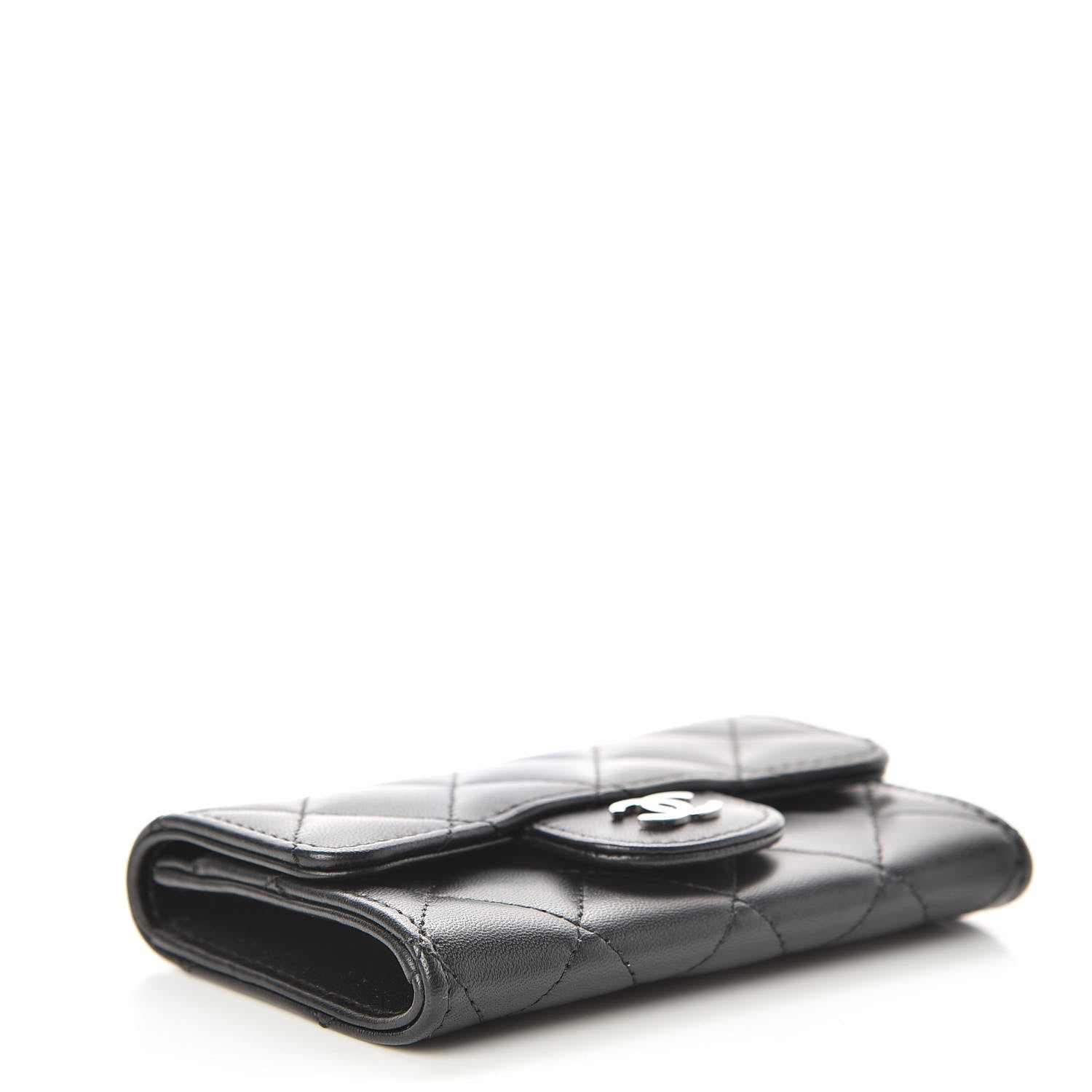 Chanel Lambskin Quilted Flap Card Holder Black 4 of 9