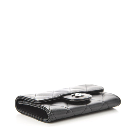 Chanel Lambskin Quilted Flap Card Holder Black 4 of 9