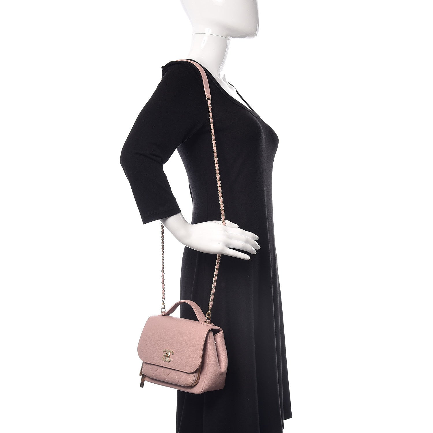 Chanel Caviar Quilted Small Business Affinity Flap Light Pink 2 of 9