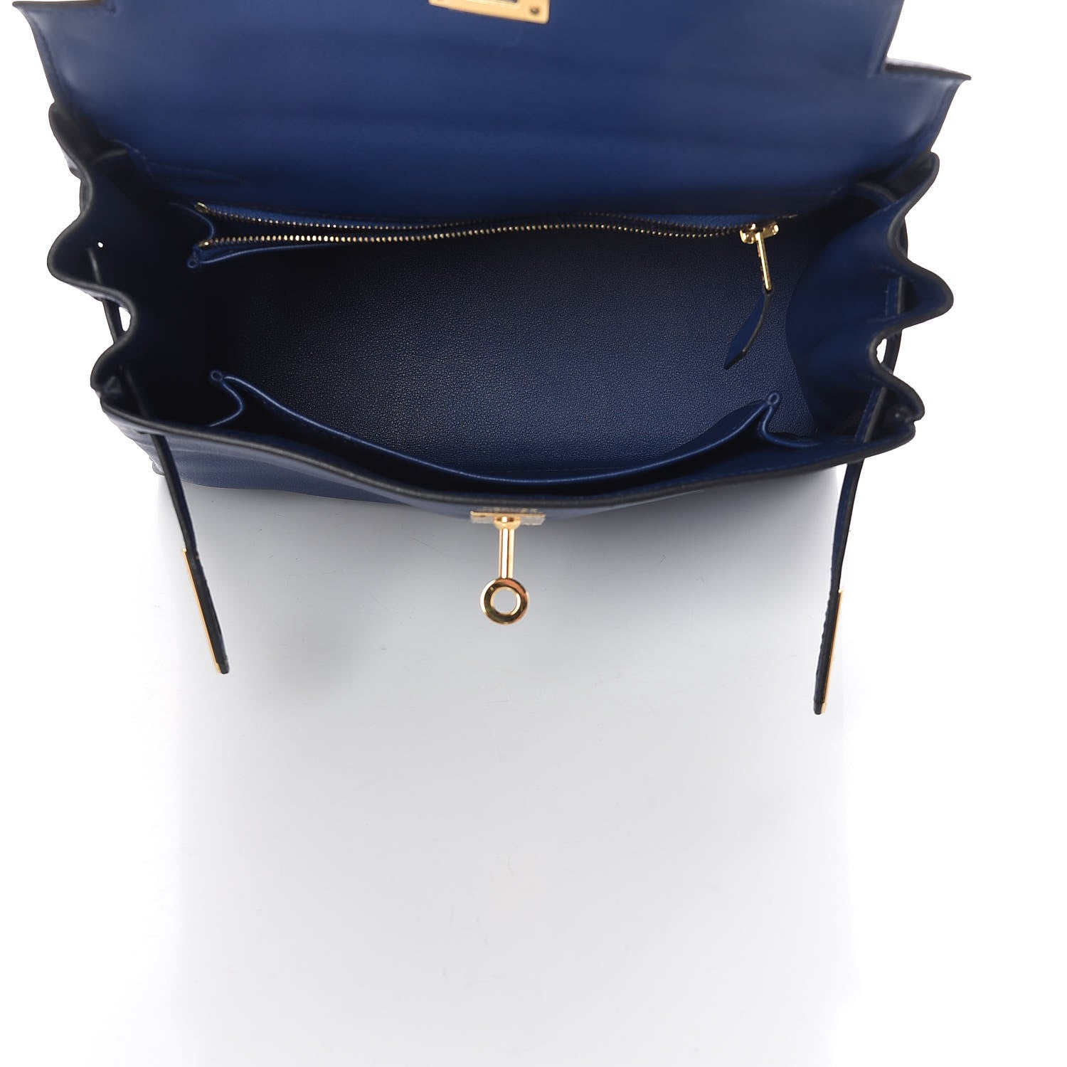 Hermes Swift Kelly Retourne 25 Bleu Saphir 15 of 39