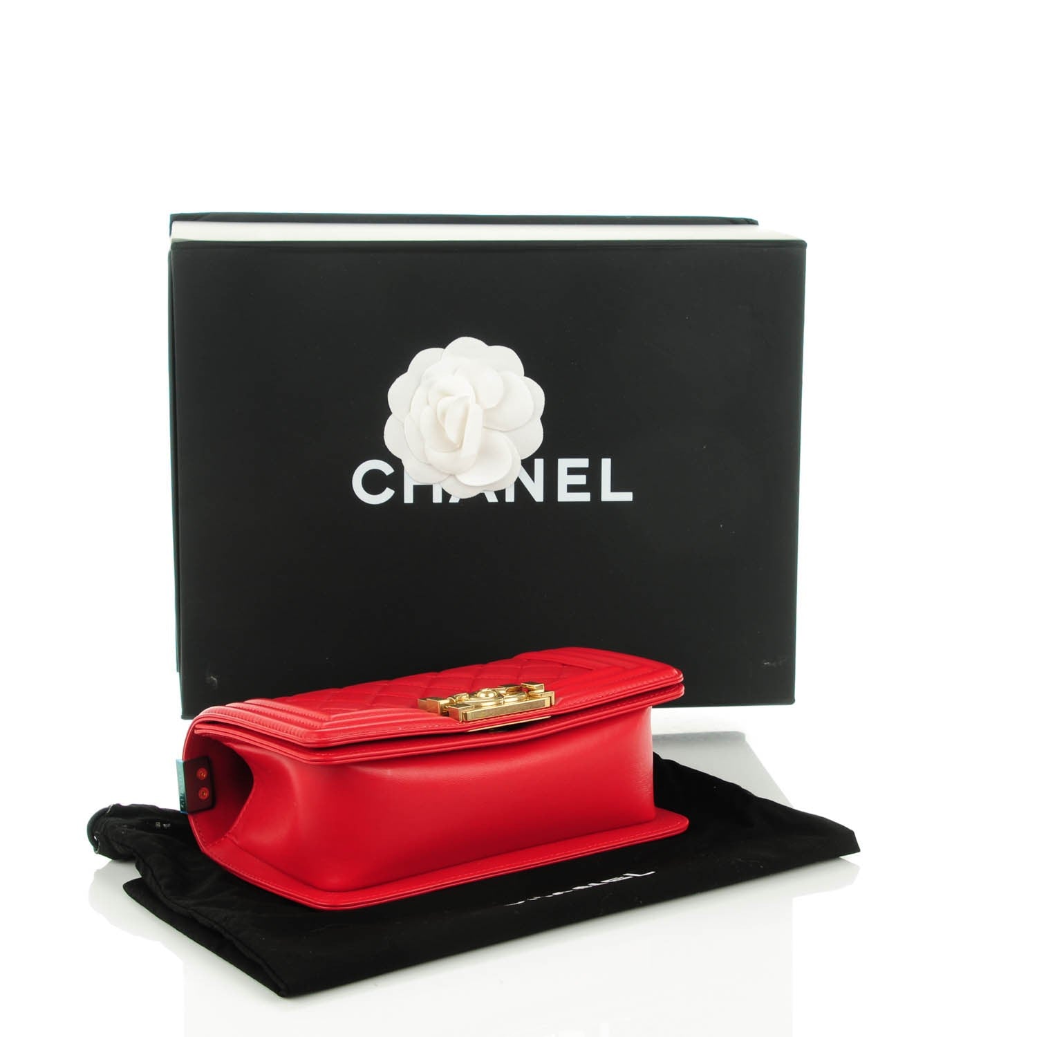 Chanel Lambskin Quilted Small Boy Flap Red 4 of 7