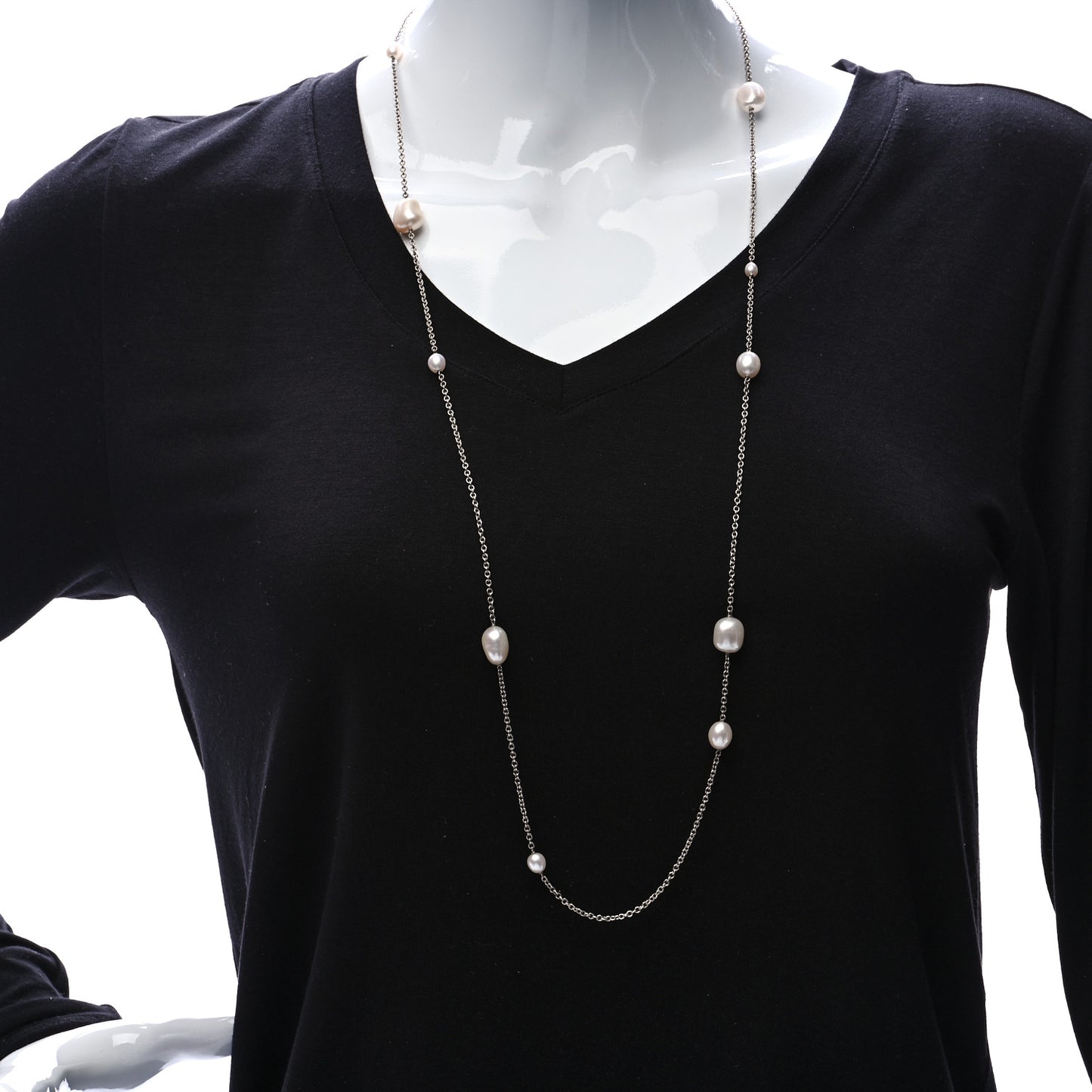 Sterling Silver Elsa Peretti Pearls by the Yard Sprinkle Necklace