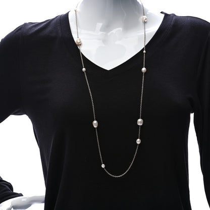 Tiffany Sterling Silver Elsa Peretti Pearls by the Yard Sprinkle Necklace 2 of 7