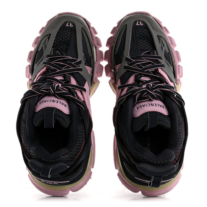 Balenciaga Mesh Rubber Tri-Color Womens Track Sneakers 37 Dark Grey Pink Grey 2 of 10