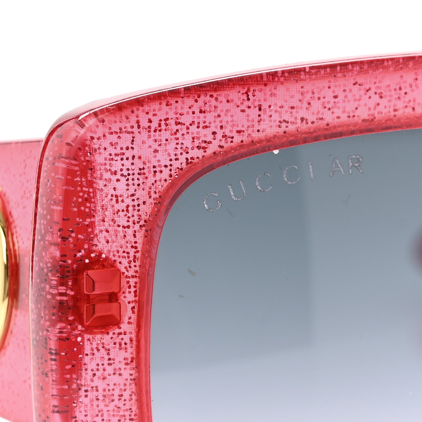 Acetate Square Frame Glitter GG0141S Sunglasses Pink