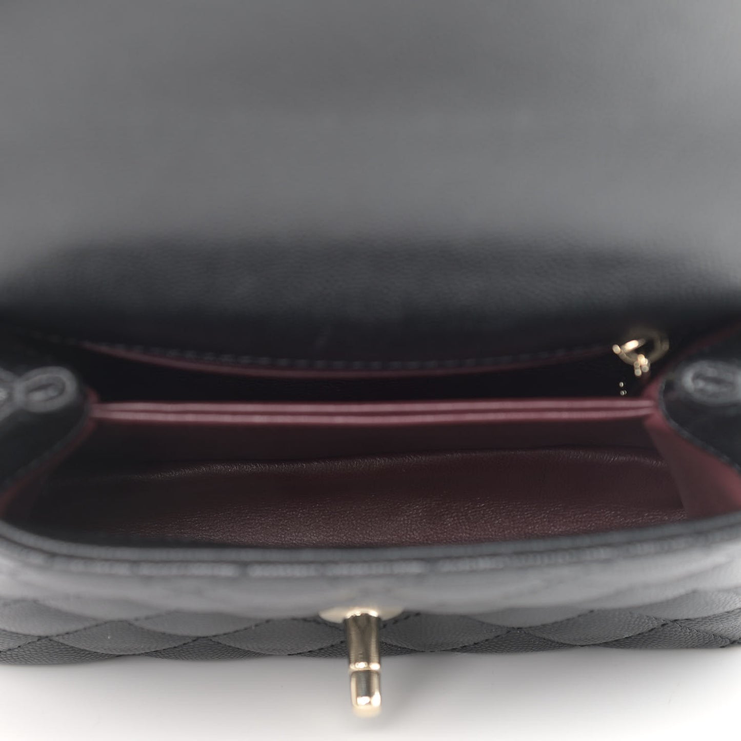 Caviar Quilted Extra Mini Coco Handle Flap Black