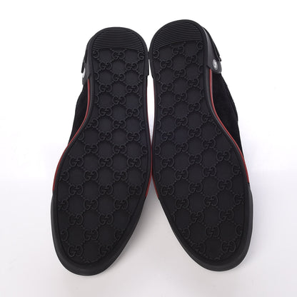 Gucci Softy Tek Suede Womens Low Top Sneakers 39.5 Black 5 of 10
