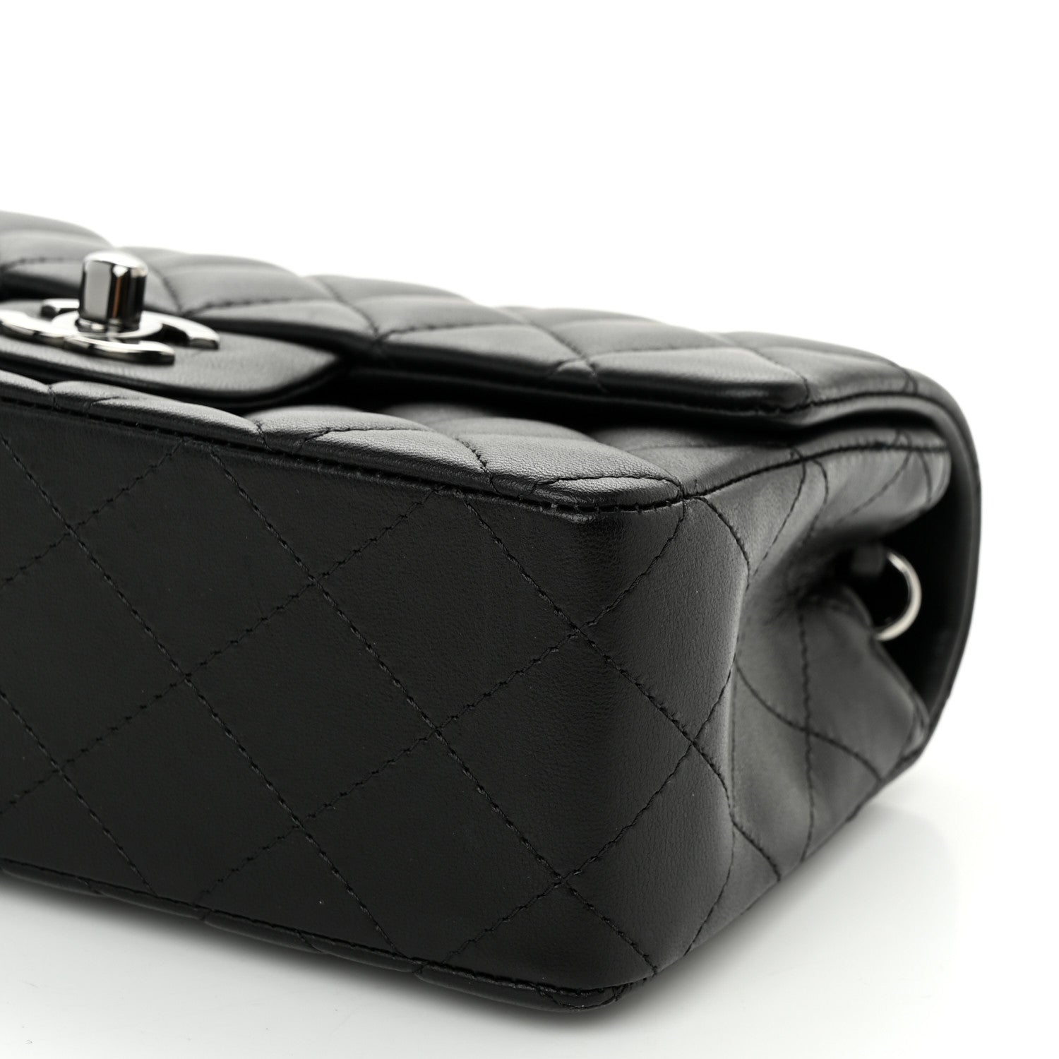 Chanel Lambskin Quilted Mini Rectangular Flap Black 10 of 11