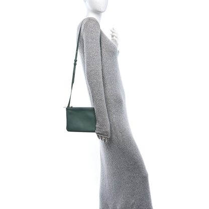 Celine Lambskin Small Trio Crossbody Bag Celadon 3 of 10
