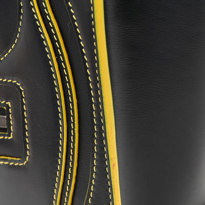 Celine Satin Calfskin Nano Debossed Luggage Black Yellow 13 of 13
