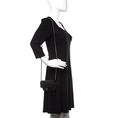 Chanel Caviar Quilted Glasses Case With Chain Black 2 of 12