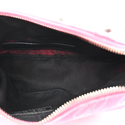 Balenciaga Denim BB Monogram Le Cagole Shoulder Bag XS Pink 5 of 11