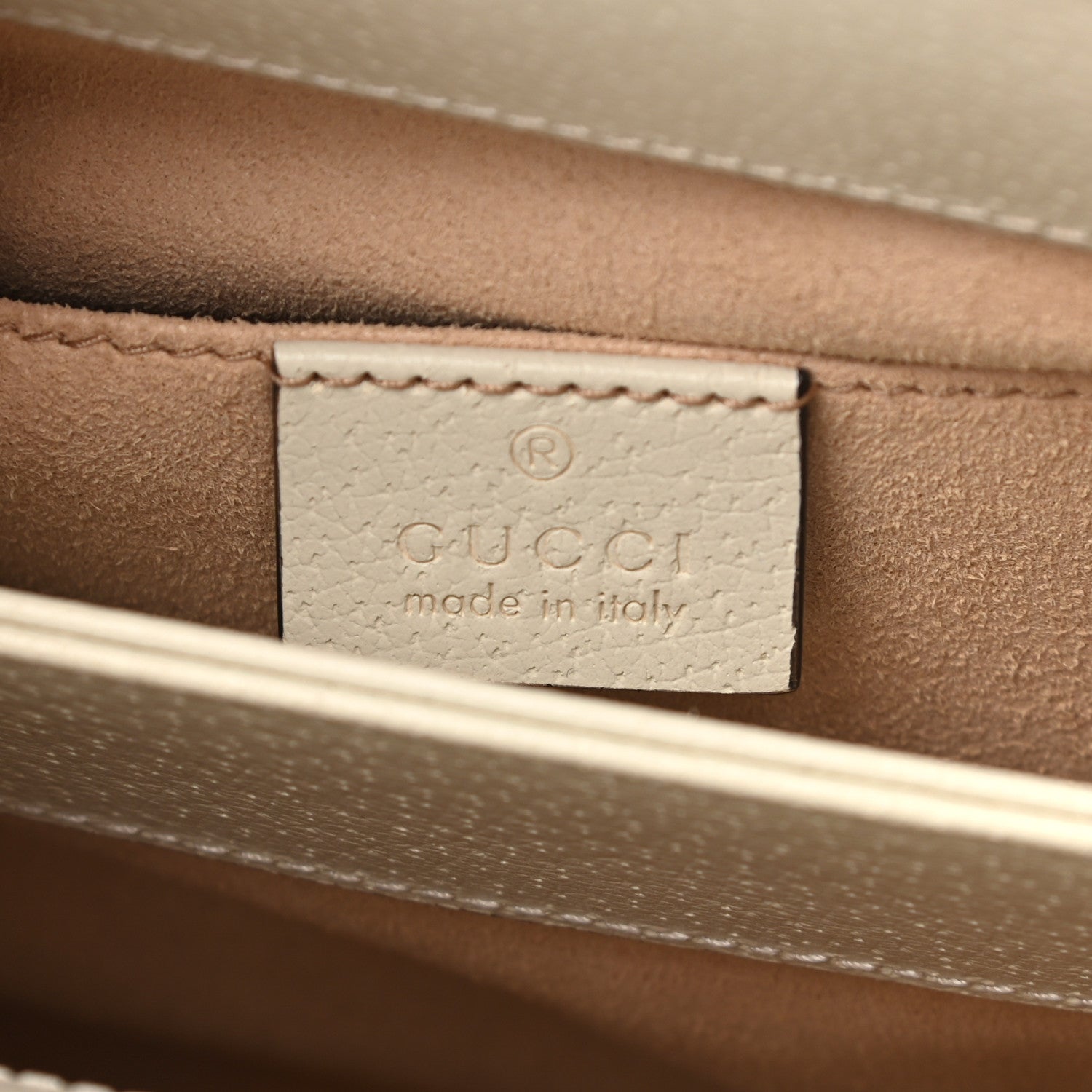 Gucci GG Supreme Monogram Textured Calfskin Web Small Ophidia Chain Shoulder Bag Beige Ebony Mystic White 6 of 11