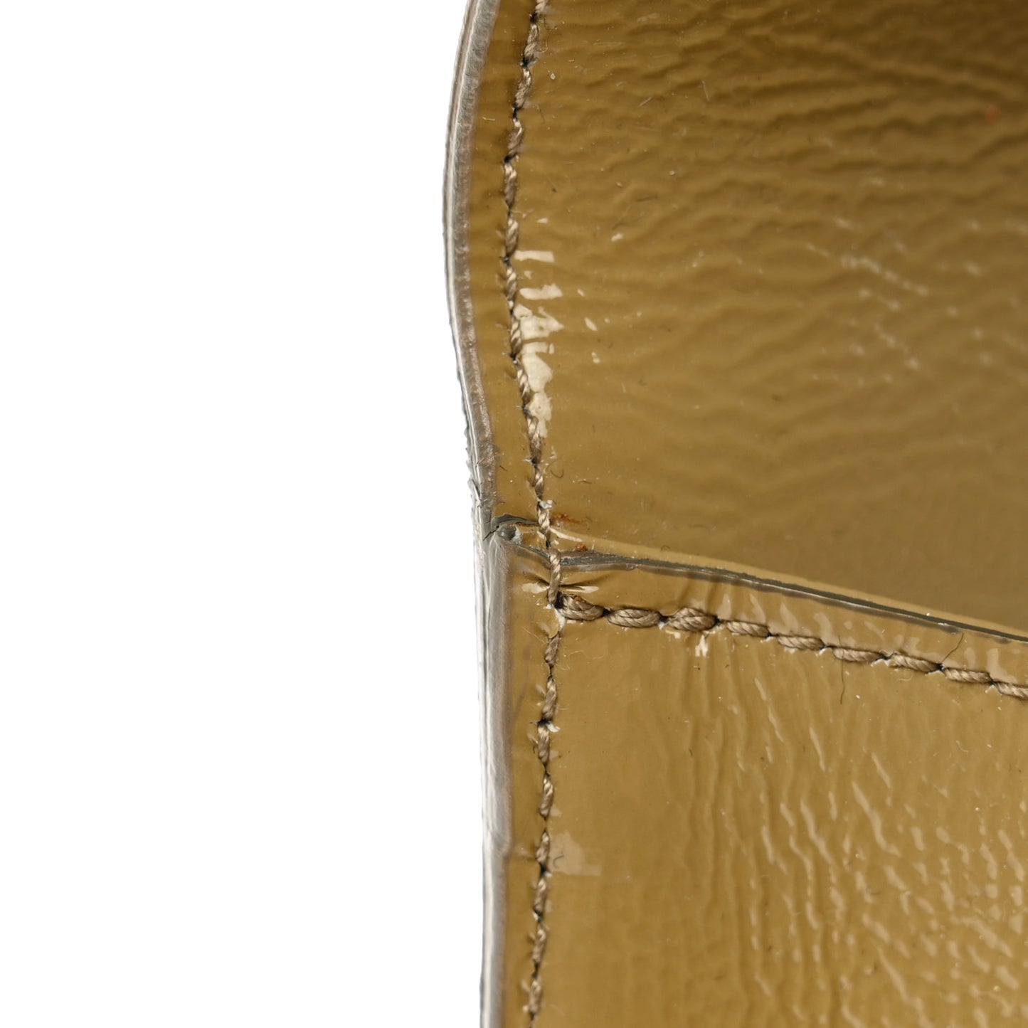Textured Patent Calfskin Monogram Large Belle De Jour Clutch Lemon