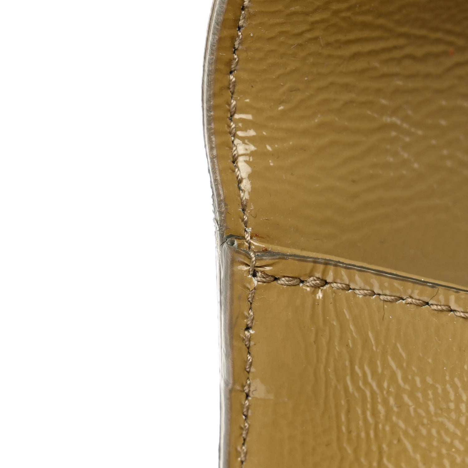 Saint Laurent Textured Patent Calfskin Monogram Large Belle De Jour Clutch Lemon 8 of 10