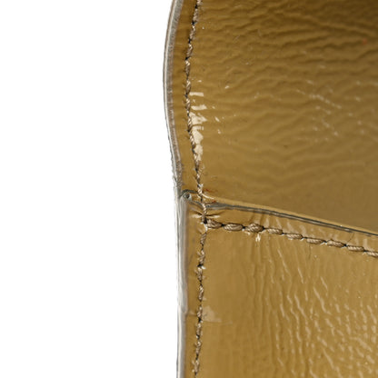 Saint Laurent Textured Patent Calfskin Monogram Large Belle De Jour Clutch Lemon 8 of 10