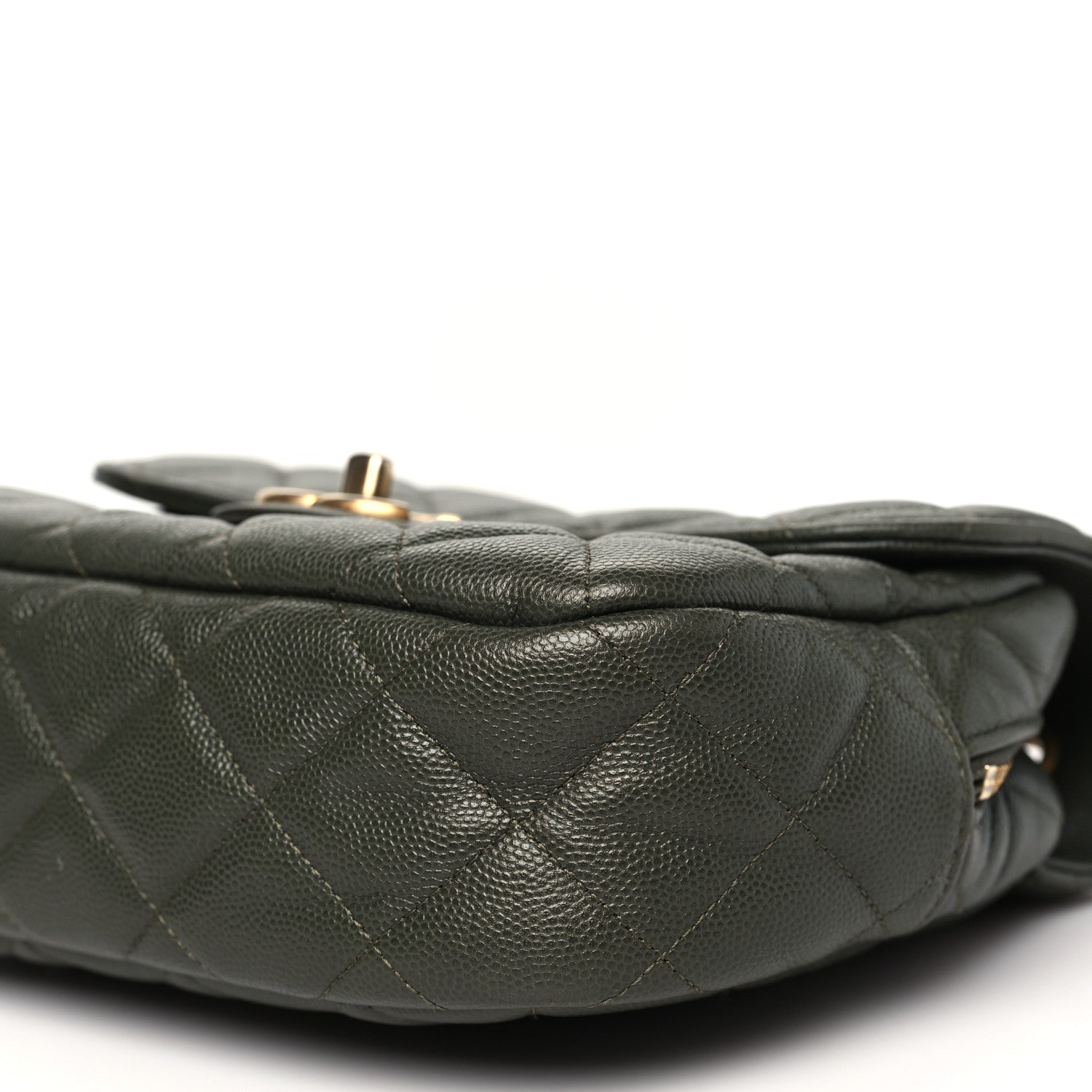 Chanel Caviar Quilted Zip Flap Khaki 10 of 11