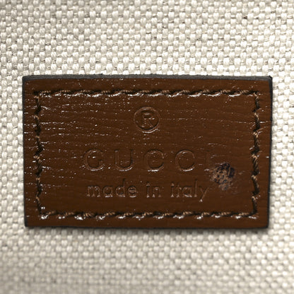 Gucci GG Supreme Monogram Azalea Calfskin Retro Interlocking G Large Duffle Bag Beige Ebony Brown Sugar 5 of 8