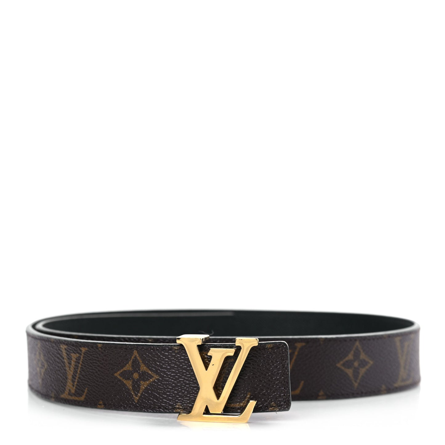 Calfskin Monogram 30mm LV Initiales Reversible Belt 80 32 Black
