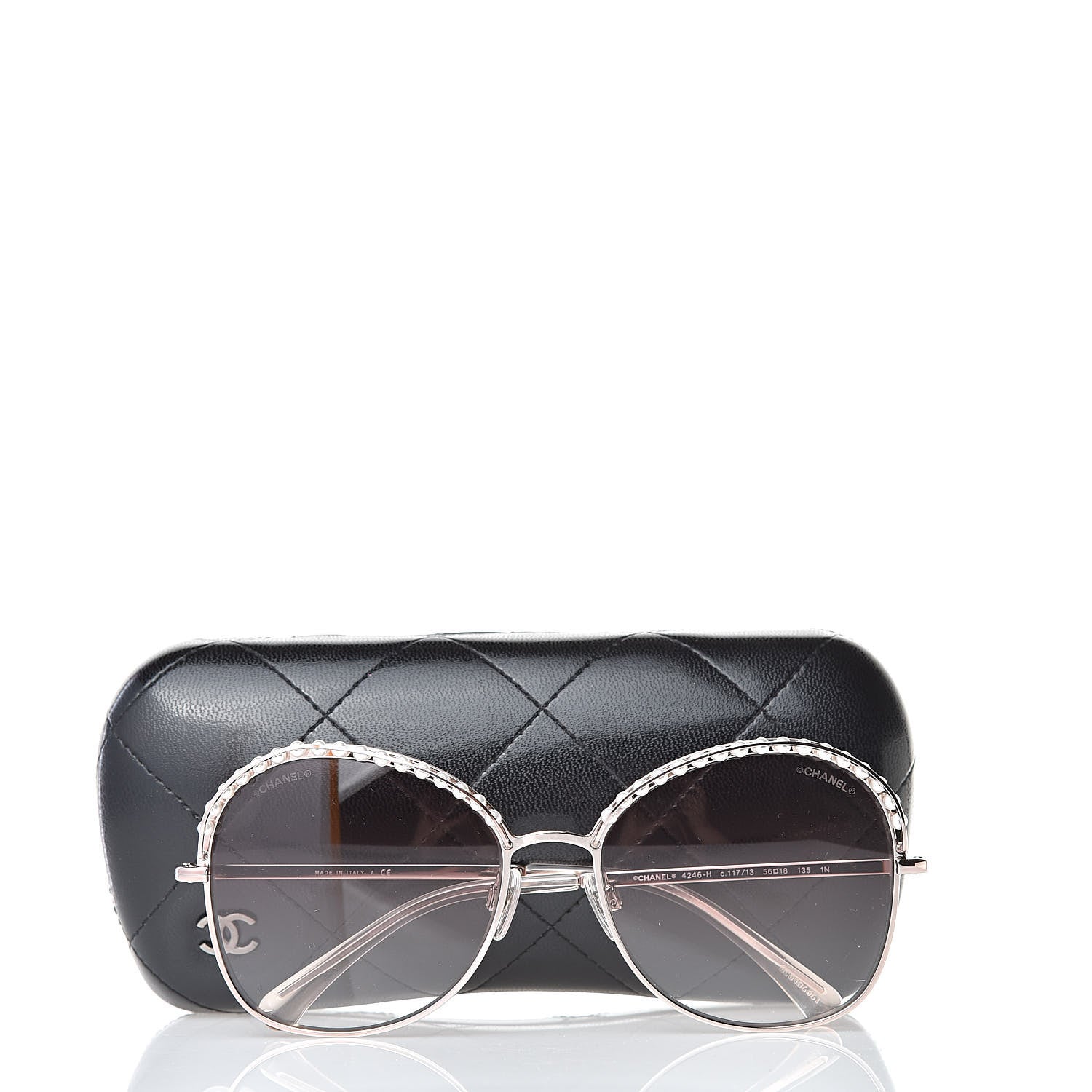 Chanel Pearl Sunglasses 4246-H Pink Gold 9 of 9