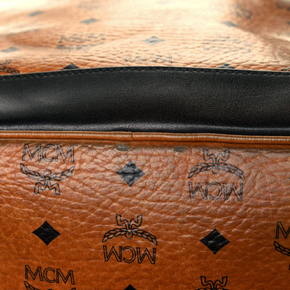 MCM Visetos Studded Medium Dual Stark Backpack Cognac Black 15 of 16