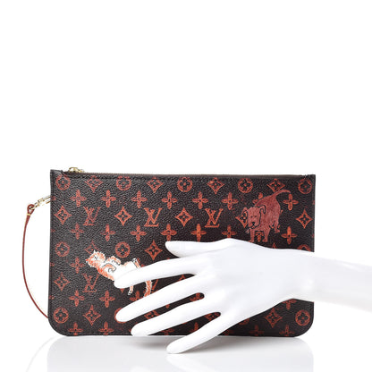 Louis Vuitton Catogram Neverfull MM GM Pochette Marron 2 of 7