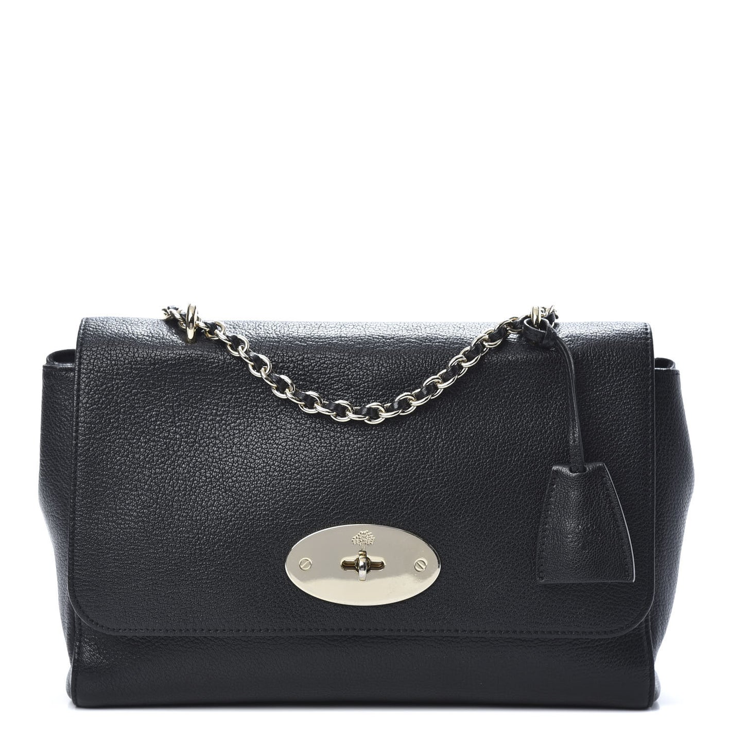 Glossy Goatskin Medium Lily Black