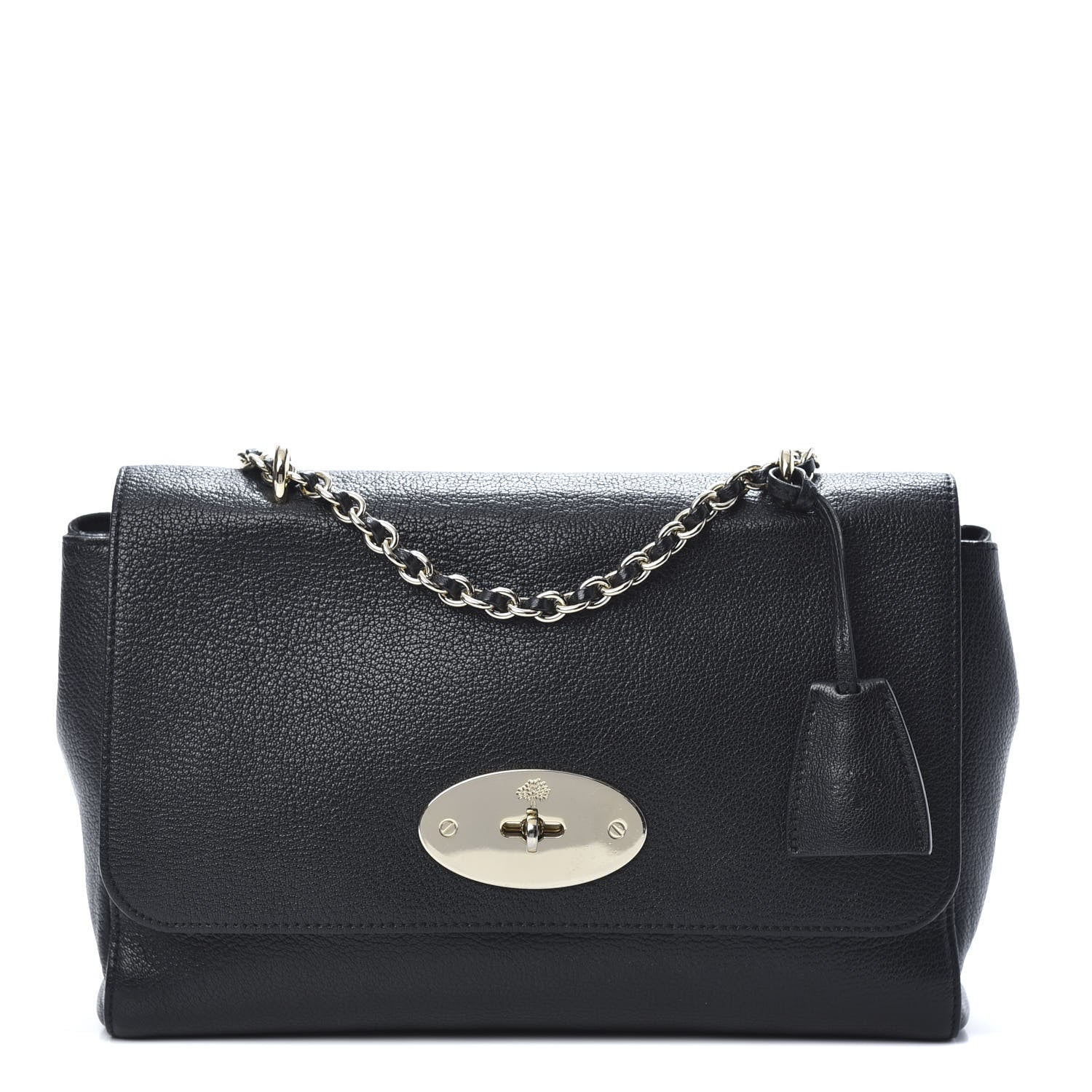Mulberry Glossy Goatskin Medium Lily Black 1 of 11