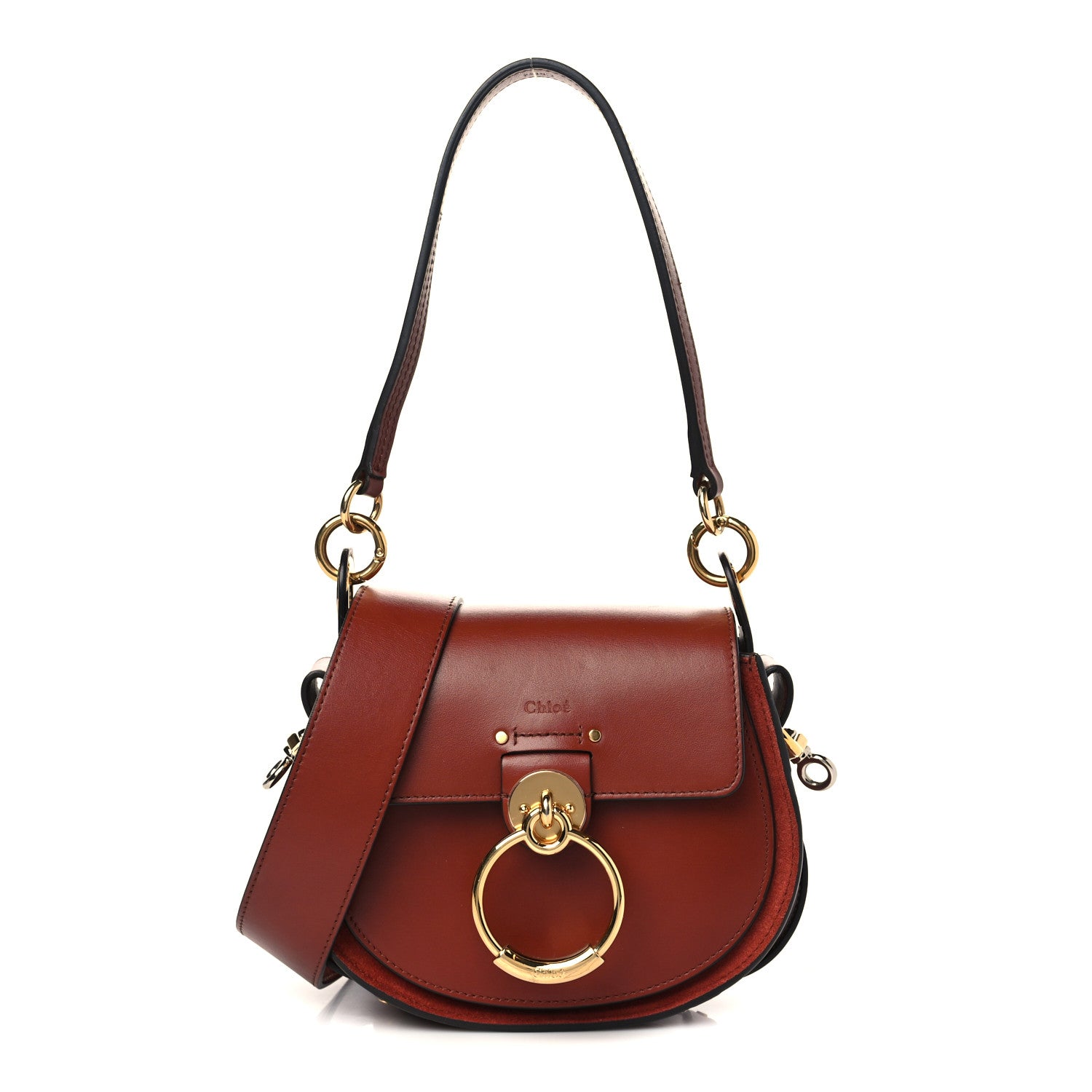 Chloe Calfskin Small Tess Bag Sepia Brown 1 of 6