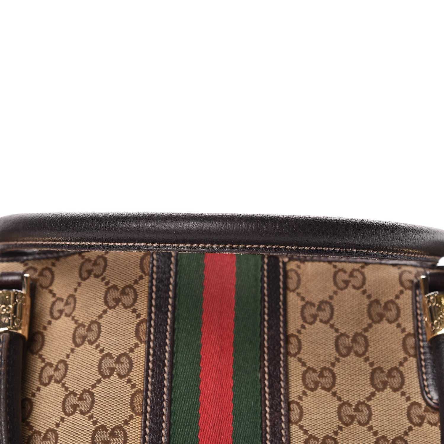 Gucci Monogram Web Tote Brown 18 of 27