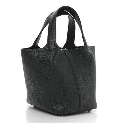 Hermes Taurillon Clemence Picotin Lock 18 PM Black 3 of 9