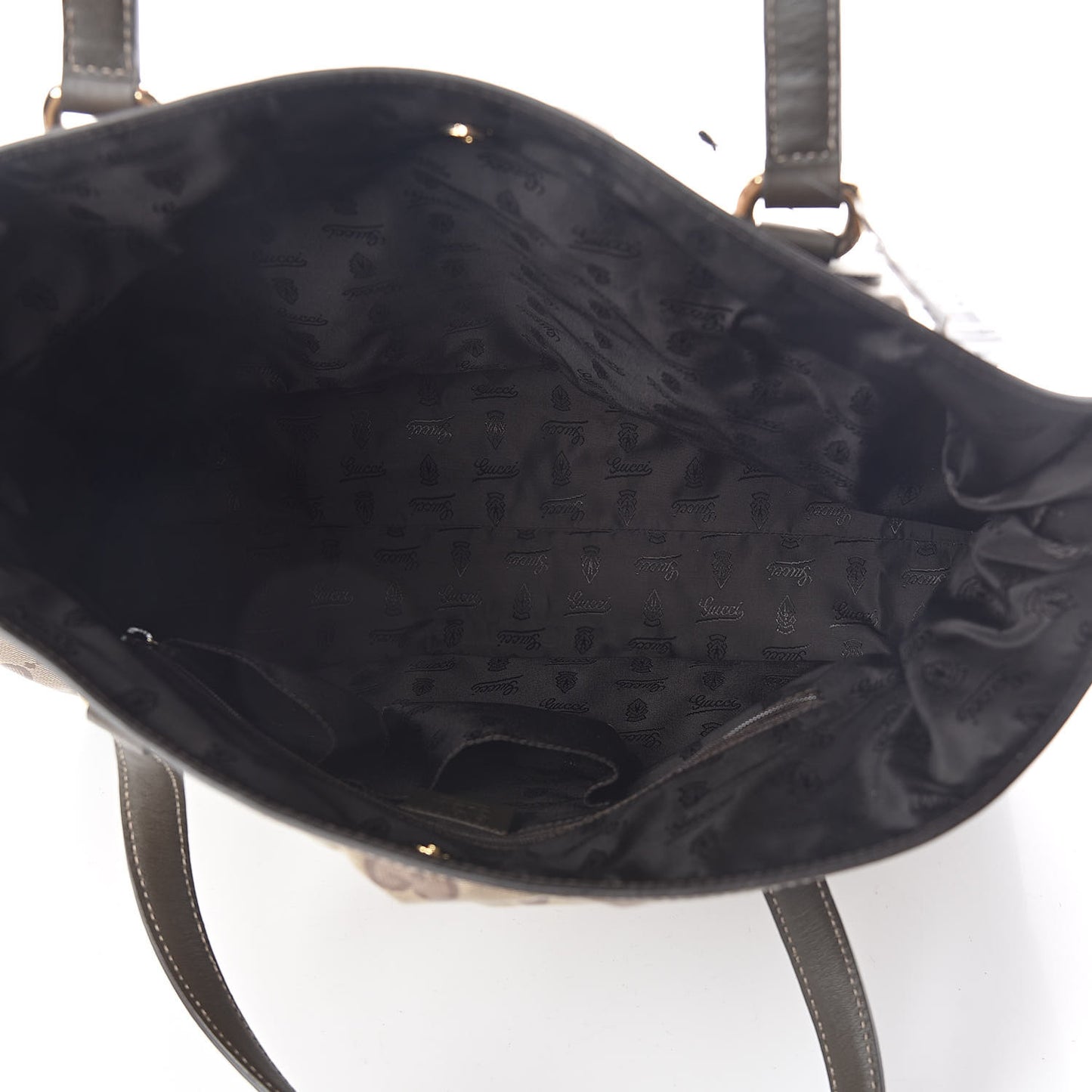 Crystal Monogram Full Moon Tote Brown
