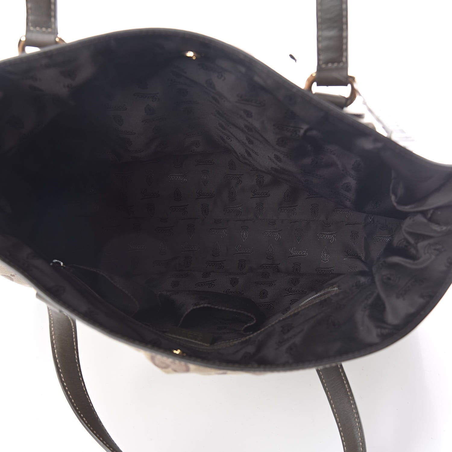 Gucci Crystal Monogram Full Moon Tote Brown 5 of 9