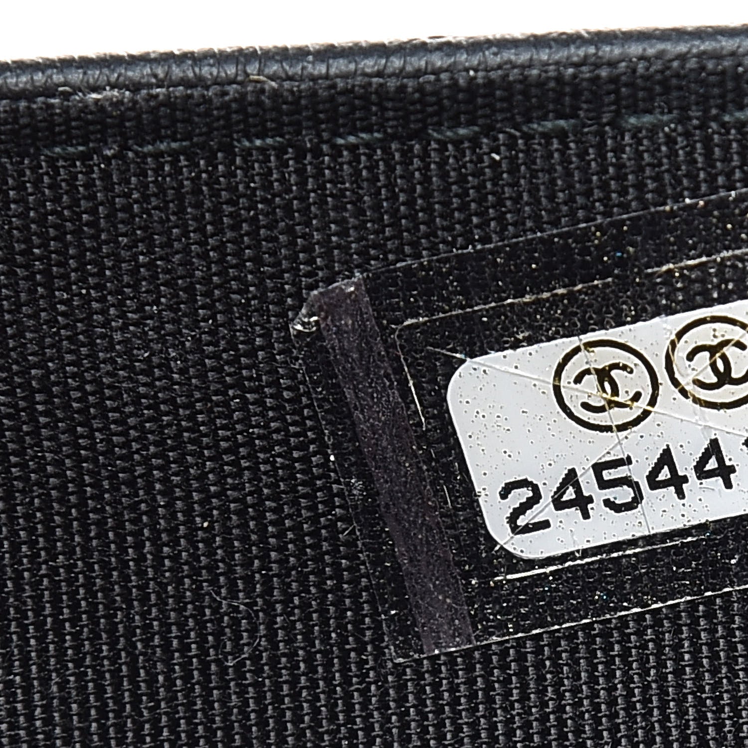 Chanel Caviar Chevron Quilted Medium Boy Flap Wallet Black 8 of 9