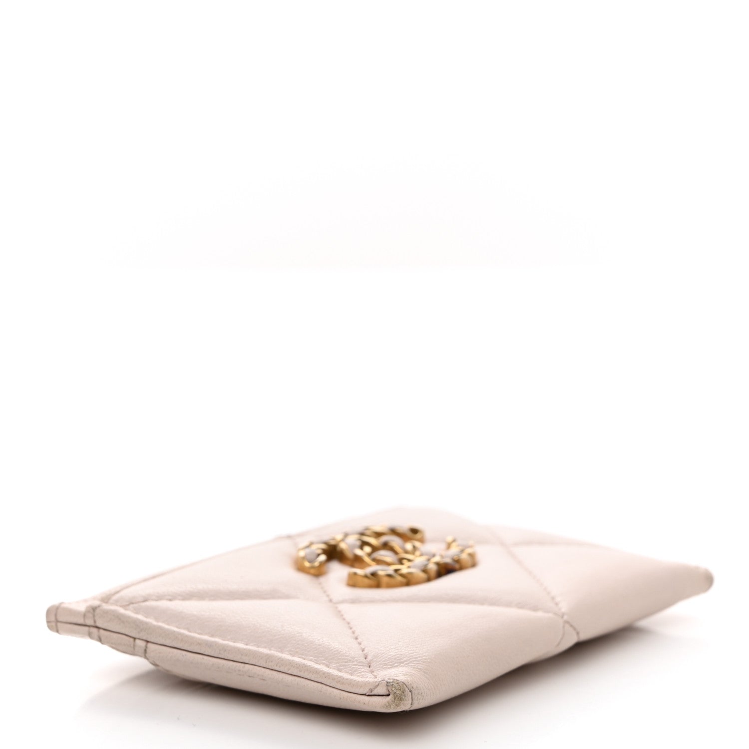 Chanel Lambskin Quilted Chanel 19 Card Holder Light Pink 4 of 12