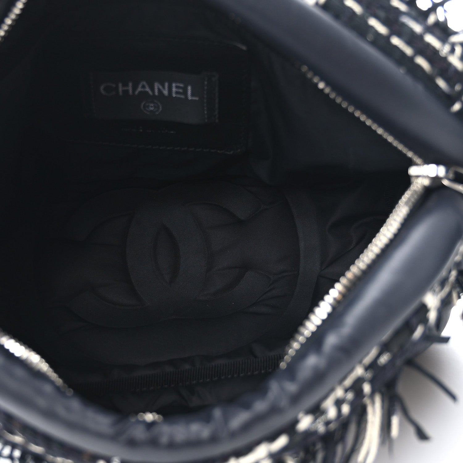 Chanel Nylon Tweed Coco Neige Belt Bag Black 5 of 11