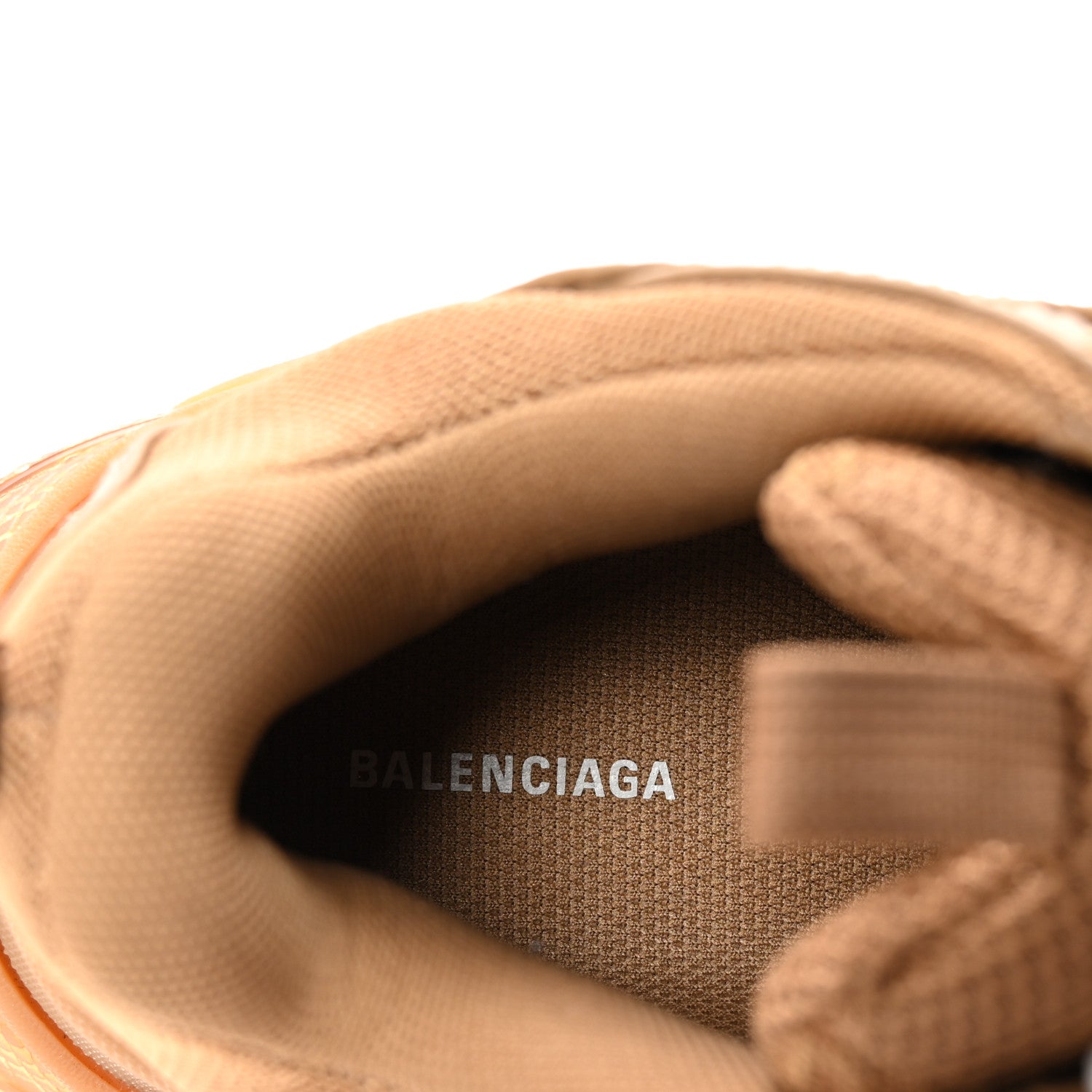 Balenciaga Fabric Mesh Clear Sole Womens Triple S Sneakers 37 Light Camel 8 of 10