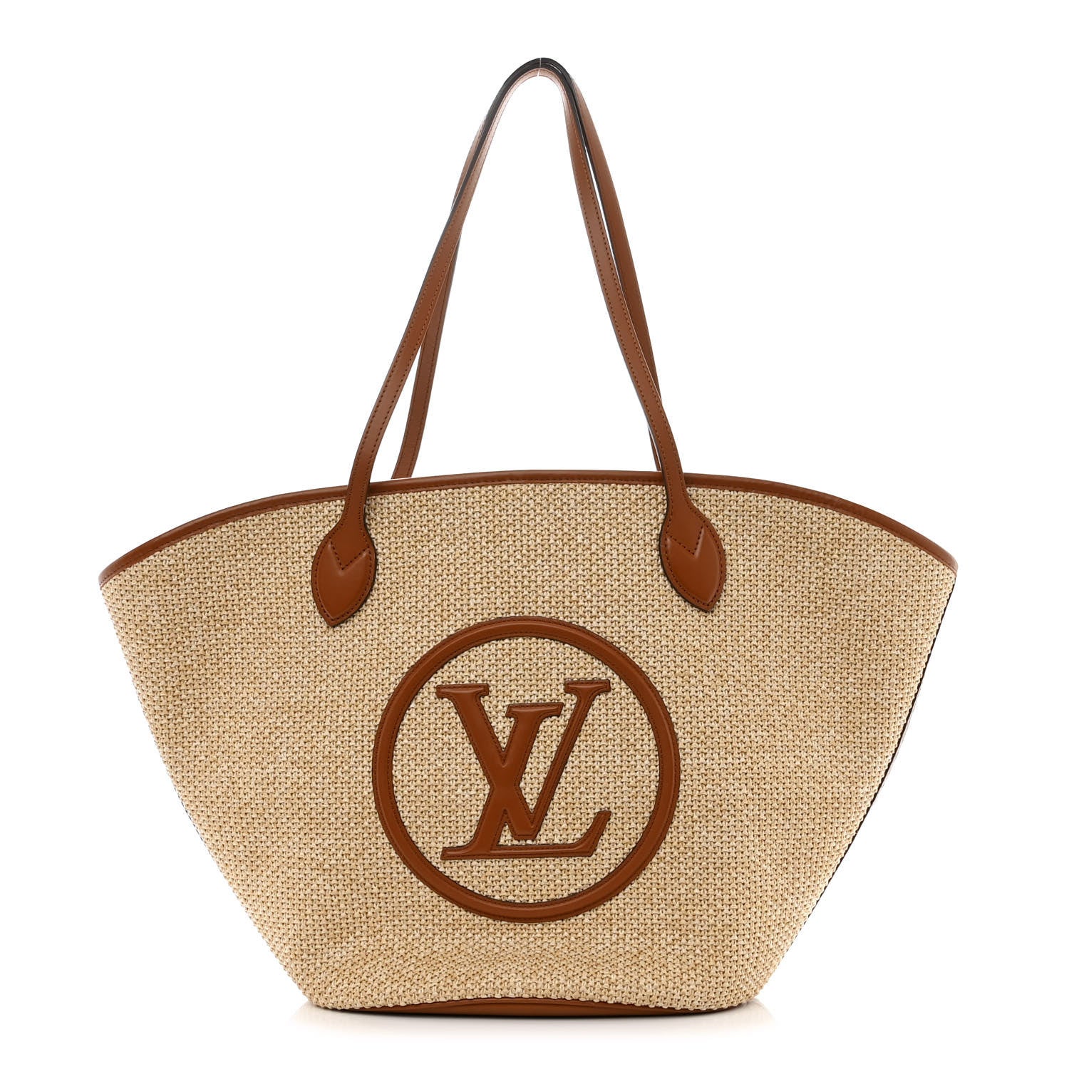 Louis Vuitton Raffia Saint Jacques Tote Caramel 3 of 11