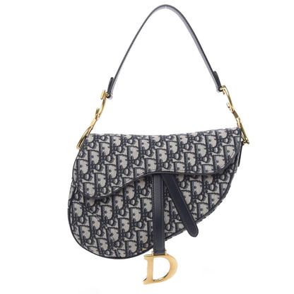 Christian Dior Oblique Saddle Bag Blue 1 of 11