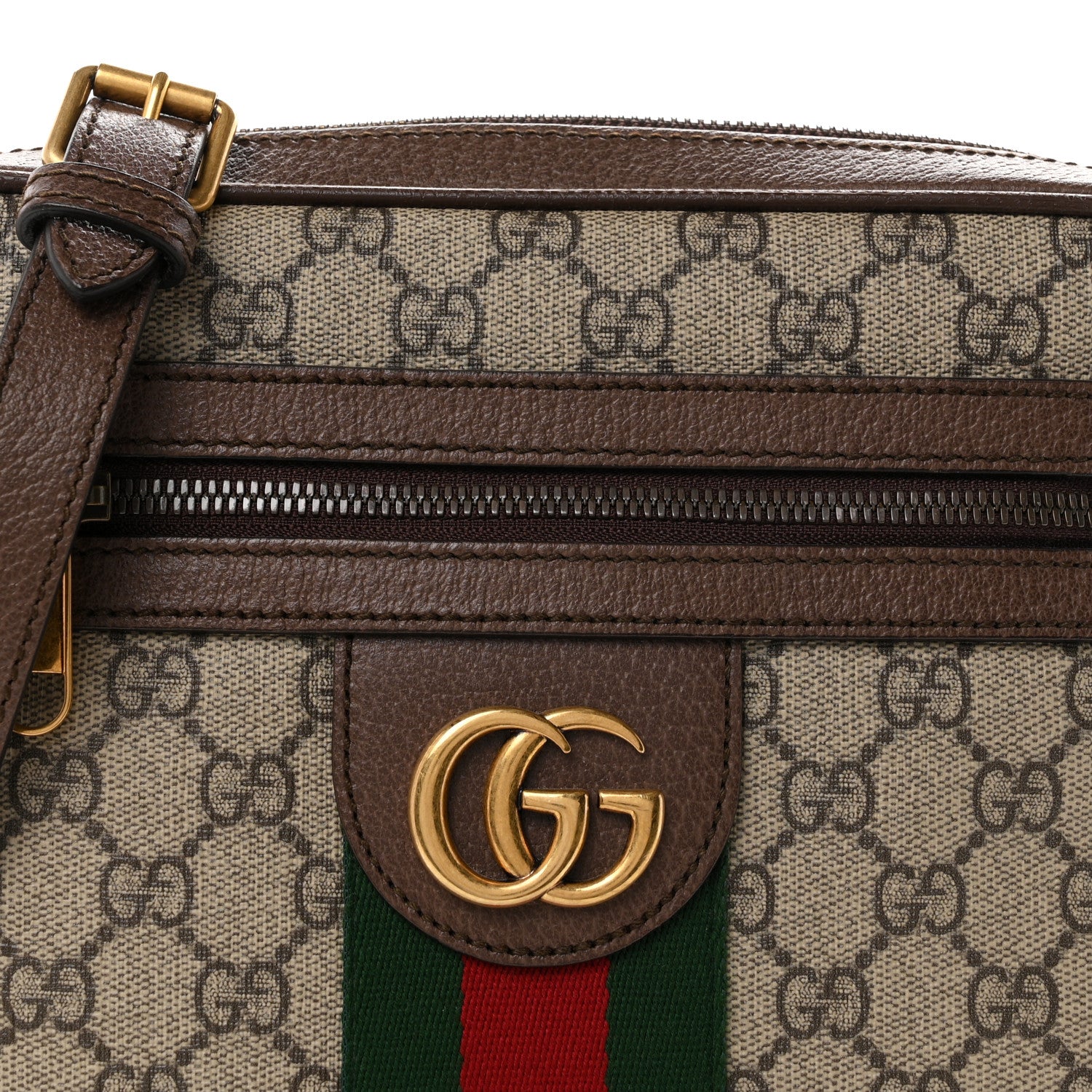 Gucci GG Supreme Monogram Web Small Ophidia Messenger Bag Brown 7 of 9