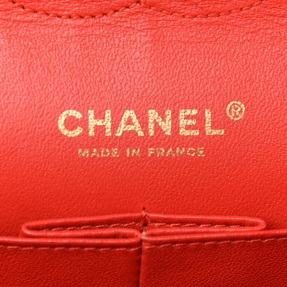 Chanel Lambskin Quilted Medium Double Flap Red 6 of 10