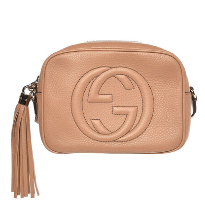Gucci Pebbled Calfskin Small Soho Disco Bag Rose Beige 1 of 7